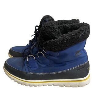 Sorel carnival Waterproof Snow Boots 8.5 Women's Winter Cold  Blue Lace Up Boots